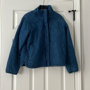 Quilted Denim Bomber Jacket